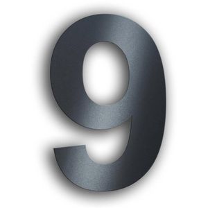 Hausnummer Metzler Arial, anthrazit aus Edelstahl
