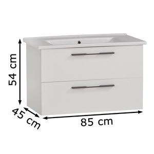 Produktbild für Waschtisch Schildmeyer Maxim, hängend, weiß