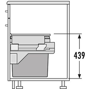 Produktbild für Einbaumülleimer Hailo AS Euro Cargo S 600, 3610621