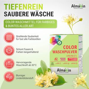 Produktbild für Waschmittel AlmaWin Konzentrat Lindenblüte, vegan