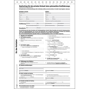 Produktbild für Kaufvertrag Sigel KV440, für gebrauchtes Kfz, A4