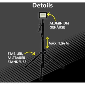 Produktbild für Baustrahler Müller-Licht Boston, LED, Netzbetrieb, 2,5 m Kabel