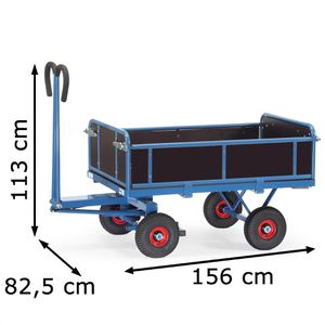 Produktbild für Handwagen Fetra 6453L, mit 4 Bordwänden