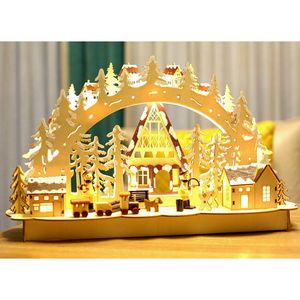 Produktbild für Schwibbogen BRUBAKER 3D Winterlandschaft mit Holzarbeitern
