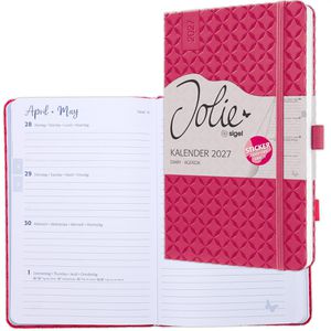 Buchkalender Sigel 7J105, Jolie Fuchsia Pink, Jahr 2027