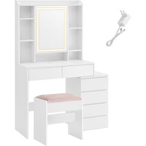 Produktbild für Schminktisch Vasagle RDT125W01, mit Beleuchtung