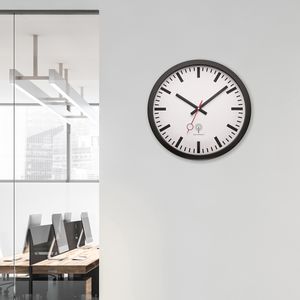 Produktbild für Wanduhr Eurotime 59530, Metall, analog, Funkuhr