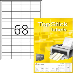 Universaletiketten TopStick labels, 8729, weiß