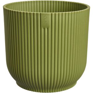 Produktbild für Übertopf elho Vibes Fold rund, farngrün, Ø 30 x 27 cm
