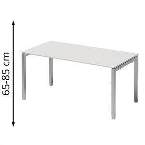 Produktbild für Schreibtisch Bisley Cito, DUH1608GW355, weiß / silber