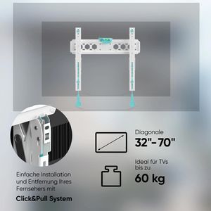 Produktbild für TV-Wandhalterung Onkron TM5-W, bis 60 kg, weiß