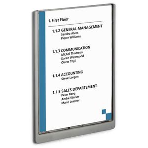 Produktbild für Türschild Durable 4867-37, Click Sign A4, graphit