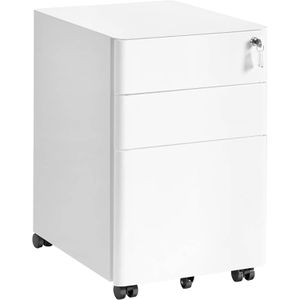 Produktbild für Rollcontainer Songmics OFC032WG01, aus Metall, weiß