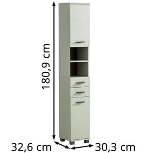 Produktbild für Badschrank Schildmeyer Palermo 157660, mit 4 Türen, pistazie