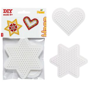 Steckplatte Hama-Perlen 4452, Herz & Stern