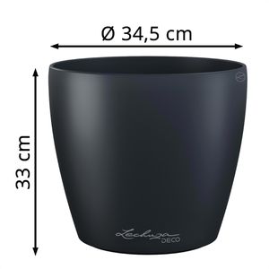 Produktbild für Übertopf Lechuza-DECO 35, schiefergrau, Ø 35 x 33 cm
