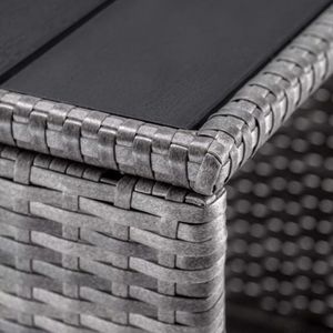 Produktbild für Beistelltisch CASARIA 109511, schwarz / grau, für Outdoor
