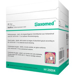 Produktbild für Mullkompressen Saxomed MediPure, aus Baumwolle, steril