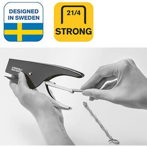 Produktbild für Heftzange Rapid S51 Supreme Soft Grip, aus Metall, grün