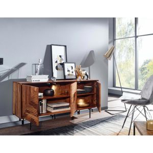 Produktbild für Sideboard Wohnling WL6.561, aus Massivholz, sheesham