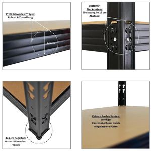 Produktbild für Weitspannregal PROREGAL Goliath, 4 Holzböden