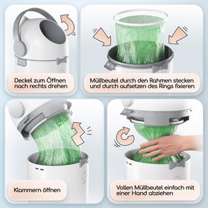 Produktbild für Windeleimer Levias LW-W01, 10 Liter