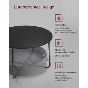 Produktbild für Couchtisch Vasagle LCT244B56, aus Holz / Metall, schwarz