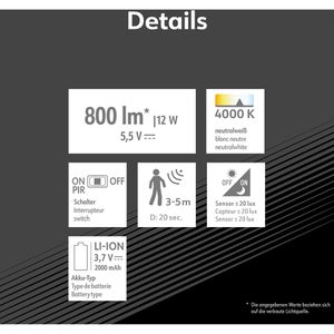 Produktbild für LED-Außenstrahler Müller-Licht Solata Sensor, IP44 wasserfest