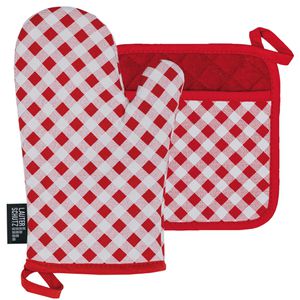 Ofenhandschuh LauterSchutz LS104, mit Topflappen, rot