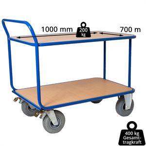 Produktbild für Tischwagen Rollcart 08-7217LB, aus Metall &amp; Holz