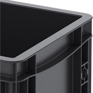 Produktbild für Eurobox AUER ESD EG 32/17 HG, schwarz, 7,6 Liter