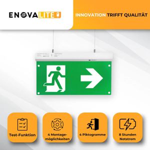 Produktbild für Notbeleuchtung Enovalite 200102-8, Fluchtwegleuchte, LED, Akku
