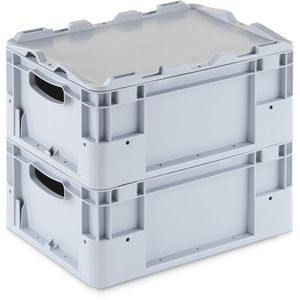 Produktbild für Eurobox Alpha-Paletten Silverline, grau, 15 Liter