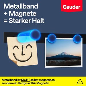 Produktbild für Magnetband Gauder Metallband, schwarz