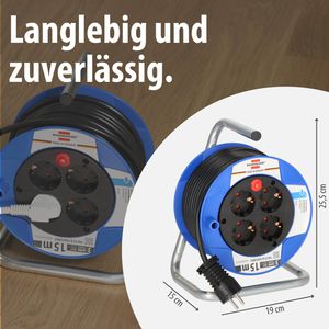 Produktbild für Kabeltrommel Brennenstuhl Kompakt, 15m