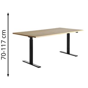 Produktbild für Schreibtisch Topstar E-Table, ahorn / schwarz