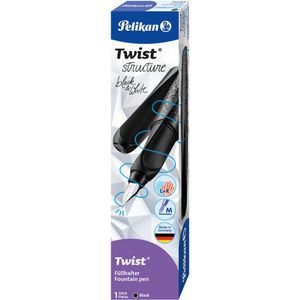 Produktbild für Füller Pelikan Twist structure Black P457, Feder M