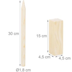 Produktbild für Wikinger-Schach Relaxdays Kubb, aus Kiefernholz