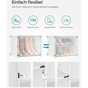 Produktbild für Schuhregal Songmics LPC034W01, aus Kunststoff