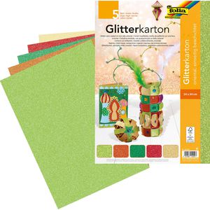 Fotokarton Folia Glitterkarton Oriental 24 x 34 cm