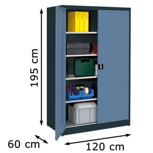 Produktbild für Werkzeugschrank Mauser MKST12/6/19, Metall, anthrazit / blau