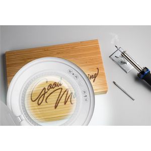 Produktbild für Lupenleuchte Goobay weiß, 127 m Glaslinse, dimmbar, LED