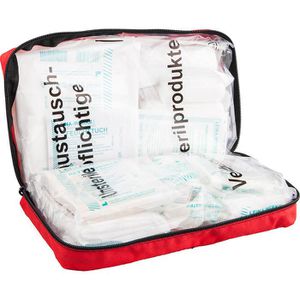 Leina-Werke Erste-Hilfe-Tasche Compact, gefüllt, Füllung nach DIN 13164,  rot, Auto – Böttcher AG