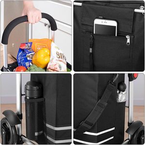 Produktbild für Einkaufstrolley Monzana 109120, schwarz, klappbar