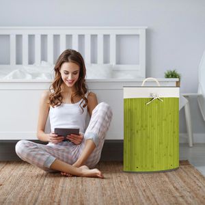 Produktbild für Wäschekorb Relaxdays Eckwäschekorb, mit Deckel