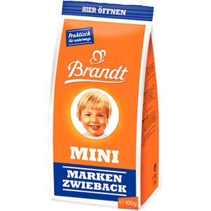 Brandt Zwieback Mini Markenzwieback klassisch, 100 g