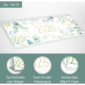 Produktbild für Tischkalender Häfft 9952-6, Blattgold, Jahr 2026