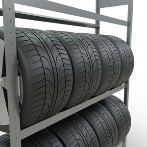 Produktbild für Reifenregal Schulte 13912, silber, für 18 Reifen