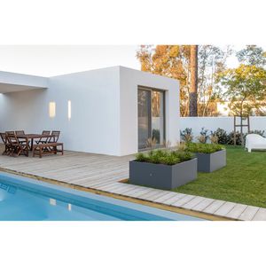 Produktbild für Pflanzkasten Herstera Cube Low XL anthrazit