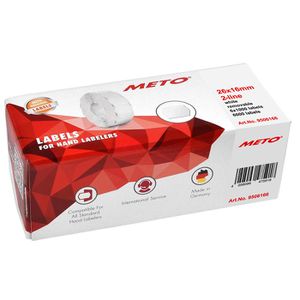 Produktbild für Preisetiketten METO 9506166, weiß, 26 x 16 mm